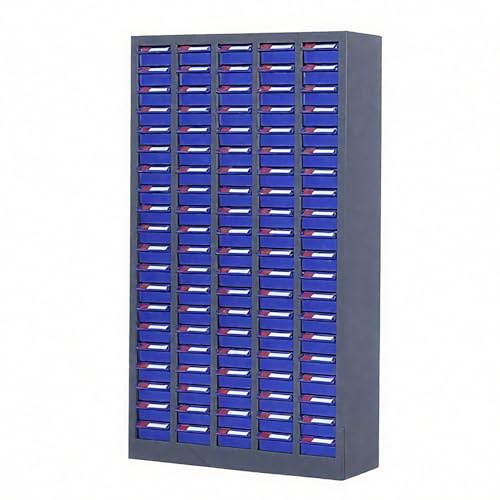 Kindevieft Schubladenschränke mit 75/100 Kunststoffschubladen, für Garagen- und Werkstattaufbewahrung, Werkstatt-Hardware-Aufbewahrung 100Drawers