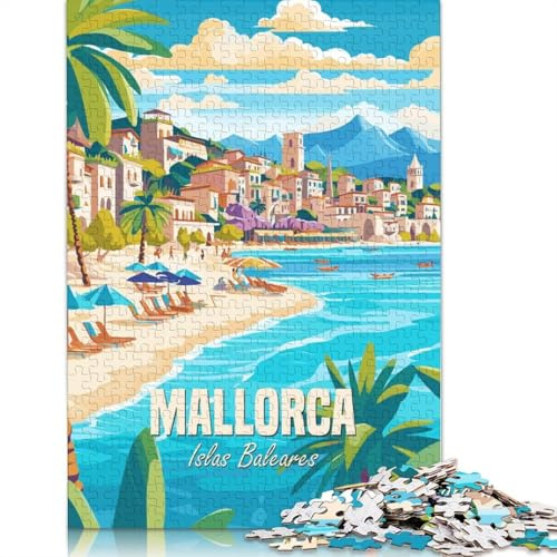 Puzzle für Erwachsene, 500 Teile, Mallorca, Balearen, Holzpuzzle, Spiel für Teenager und lustige Puzzlespiele, 500 Teile (52 x 38 cm)