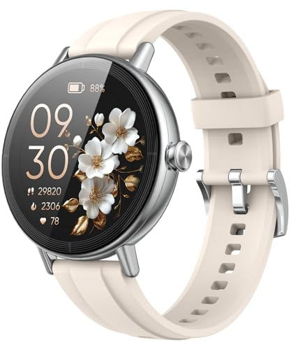 Smart Watch for Women Answer/Make Call, 1.27'' Screen Fitness Watch, White | 2026 New Smartwatch with Heart Rate/Sleep/Stress Monitor, 110+ Sport Modes, IP68 Waterproof Activity Tracker for Android, iOS