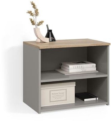 Livinity Lowboard Piave, Greige, 60 x 50 cm mit 2 Fächern