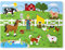 Melissa & Doug Old MacDonalds Lied Puzzle Englisch - 8-teiliges Steckpuzzle aus Holz mit dem beliebten Kinderlied, jedes Tier singt Seine Strophe, fördert Motorik und Hörvermögen, ab 2 Jahren