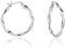 DTPsilver - Damen - Creolen Scharnierbügel Reifen Verdrehte - Ohrringe 925 Sterling Silber - Durchmesser 28 mm