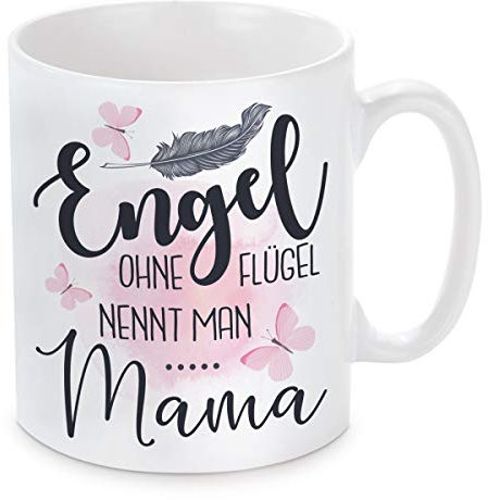 Herzbotschaft Tasse mit Motiv Modell: Engel ohne Flügel nennt Man Mama