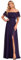 Ever-Pretty Fendue Robe de Demoiselle d'honneur Soirée Femme Longue Cérémonie Violet Foncé 42