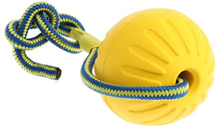 joyMerit Hundeball schwimmend Schleuderball für Hunde - Gelb, L