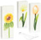 com-four® 3X Luftbefeuchter aus Keramik - Heizkörper-Verdunster zum Befeuchten der Raumluft - Wasserverdunster mit S-Förmigen Haken - Heizungsverdunster (weiß - Tulpe. Sonnenblume. Margerite)