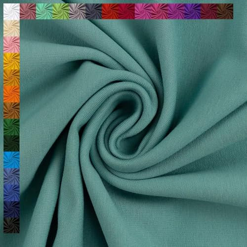 Sweatstoff Eike von Swafing, angeraut, dunkelmint, STANDARD 100 by OEKO-TEX (50cm x 155cm)