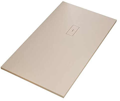 OLIMPO DOCCE - Piatto doccia in marmoresina Crema effetto pietra cemento MAKA - 80x180