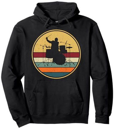 Retro Schlagzeug Geschenk I Drummer Schlagzeuger Pullover Hoodie