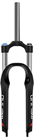LvTu Fourche VTT 26 Printemps Amortisseur Tout Droit Steerer,Longueur du Tube de Voyage 150mm Frein à Disque QR 9mm Fourche à Suspension (Color : Black)