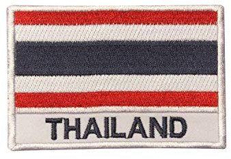 Thailand National Flag Embroidered Iron on Patch Sew on Badge for Clothes etc