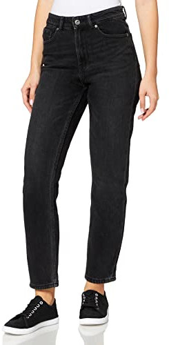 ONLY Onlemily Life Hw STR Ank DNM Nas997 Noos Jeans, Noir/Denim, 27 W/32 L Femme