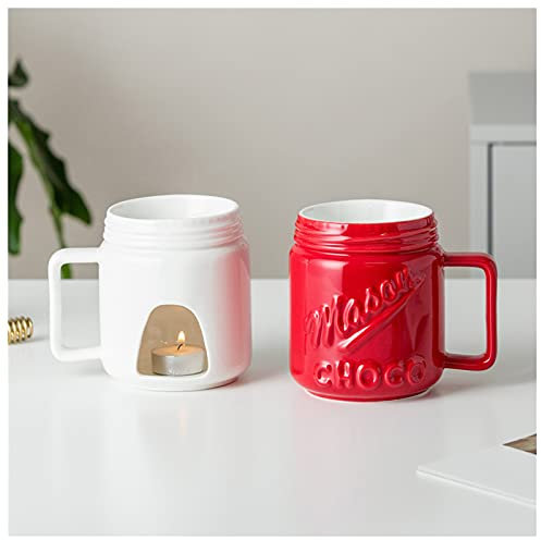 KELUNIS Tasses À Fondue Personnelles, Céramique Fondant Chocolat/Fromage,Blanc