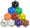 10x polyedrische W20 Würfel für Rollen- und Tabletopspiele (Mehrfarbig)