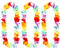 3 Stück Hawaiianische Girlanden mit Rüschen Hula Aloha Hawaii Halskett Luau JGA Hawaiianische Blumenketten Kostüm Deko für Kinder Erwachsene Strand Tropisch Geburtstag Party Zubehör Präsent