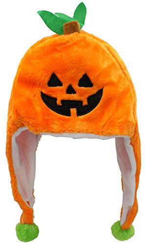 Glamexx24 Plüsch Hut Tiermütze Mütze mit Ohren Halloween Kürbis Kostüm Karneval Cap Cosplay Urlaub Weihnachten Halloween Party Wintermütze für Kinder Erwachsene