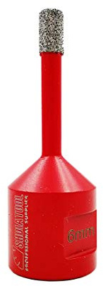 SHDIATOOL Diamant-Kernbohrer,Lochsäge Durchmesser 6mm 1/4 M14 Gewinde Vakuumgelötet für Beton Granit Marmor Porzellan Fliesen Mauerwerk Ziegel