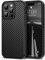 Tasikar Compatible with iPhone 14 Pro Max Case, Carbon Fiber Leather Texture with TPU Bumper Slim Protective Cover Case, Black