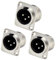 3 Pcs XLR 3-Pin Male Socket Audio Adapter Connector - Metal Chassis Panel Mount Socket Connector - Plug for Microphone & Musical Instruments