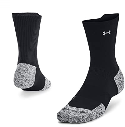 Under Armour Cushion Mid Laufsocken Weiß schwarz, M Ohne Geschlecht