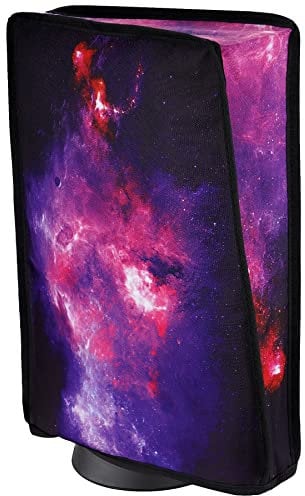 PlayVital Dust Cover for ps5, Waterproof Dust Guard for ps5 Console, Anti Scratch Dust proof Cover Sleeve for ps5 Console Digital Edition & Disc Edition - Nebula Galaxy
