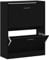 vidaXL Schuhschrank Schuhablage Schuhregal Schuhständer Schuhaufbewahrung Schuhkipper Schuhkommode Schwarz 63x24x81cm Holzwerkstoff