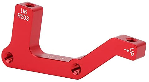 Disc Brake Adapter, B-F203 Bicycle Disc Brake Mount Adaptor Front Caliper Bike Disc Brake Bracket Converter for 203mm/8 Front Fork MTB Mountain Bike(Red)