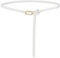 GIMIRO Damengürtel [1cm x 108cm] geniune Hüftgurt Verstellbare schmale Gürtel Kleid Bund (White)