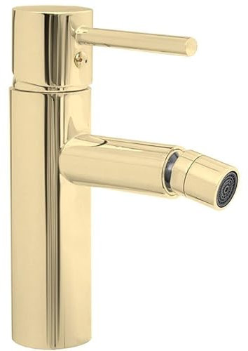 Rea RUBINETTO BIDET TESS L.GOLD Miscelatore monocomando in ottone per WC WC Bagno (Oro)