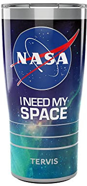 Tervis NASA I Need My Space Vaso Aislado de Triple Pared, Acero Inoxidable, Metalizado