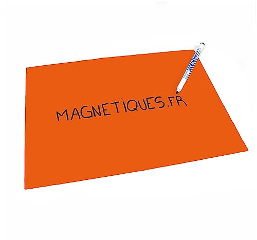 Magnetisches Blatt in Farbe trocken abwischbar, A4, Orange