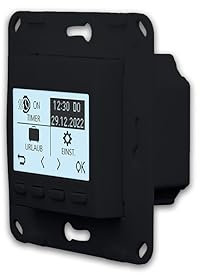 LIVOLO Programmierbares Raumthermostat Digital Wandthermostat Thermostat PRO Fußbodenheizung für Stellmotoren wasserführend elektrisch UP Schwarz
