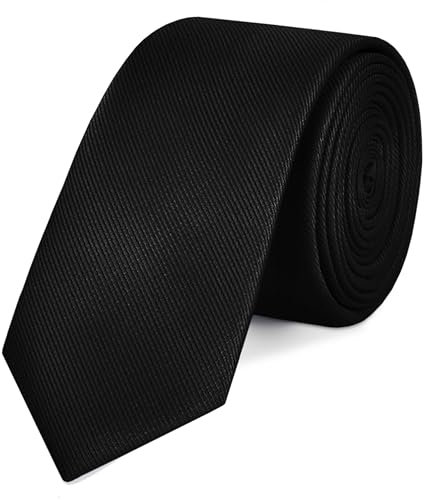 OcioDual Krawatte Schwarze Krawatte Herren, Krawatten für Herren, Tie, Klassisch, Elegante Krawatten mit Diagonalmuster für Feiern, Events, Partys, Geschäftsleute, Gravatas Hommes
