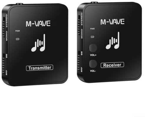 Emiif Kabellose Ohrhörer, 2,4 GHz kabellose Übertragung, In-Ear-Kopfhörer, 5 Stunden Betriebszeit, Mono-/Stereo-Schalter, Kopplung in 1 Sekunde (1 Set)