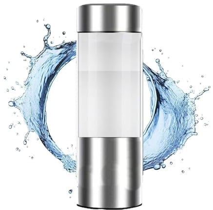 VALHMKT Echo Go Hydrogen Water Bottle, 2pcs Silver, 420ml, Silicone, Electrolysis for Hydrogen-Rich Water, Everyday Hydration, Travel, Gifting
