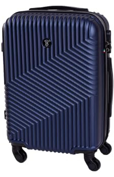 BERTOO Milano Marineblau Koffer groß XL 65x45x26cm 70L | ABS Hartschalenkoffer | Reisekoffer mit Rollen |Schloss Koffer |