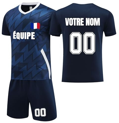 Maillot de Foot Personnalisé avec Nom, Numéro et Logo, Ensemble de Foot Enfant, Maillot de Football Homme, Maillot de Foot Personnalisé pour Enfant et Adulte #3