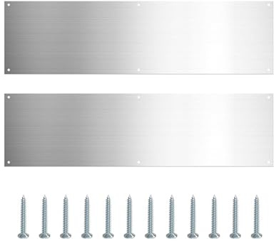 Türschutzplatten - Türschild aus Metall | 2 Stück Türschutzplatte, Trittplatte aus Metall für Türdekoration, Innen- und Außentüren, Sv