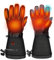Powate Beheizbare Handschuhe für Herren Damen, 3 Stufige Beheizte Ski Handschuhe mit 7,4 V 22.2 WH Wiederaufladbare Akkus 10 Stunden Betriebsdauer, wasserdichte Zum Klettern, Radfahren, Schwarz XL