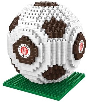 FOCO Offizielles Lizenzprodukt FC St Pauli BRXLZ-Steine 3D-Fußball BAU-Set 12+ yo