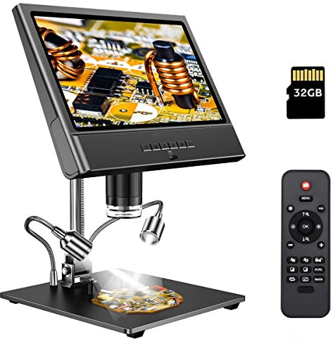 TYZK Zubehör für Mikroskope, 25,4 cm (10 Zoll), Dm12, 1080p, 1000 x Video-Mikroskop, Metallhalterung, Haltbarkeit und zuverlässige Leistung