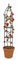 Treillis obélisque pour plantes grimpantes - Cadre de jardin en fer forgé - Support de fleurs pour plantes grimpantes - Noir - 1 pièce (noir, 25 x 210 cm)