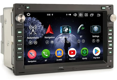 Erisin 8-Kern 4GB 64GB Android 14 Autoradio Navi Für VW Passat Jetta T4/T5 Golf 4 Polo Skoda SEAT Leon