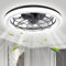 Bellanny 75W Deckenleuchte Ventilator | Deckenventilator mit Beleuchtung 49cm | Deckenlampe Dimmbar mit Fernbedienung App | 6-Speed, 3 Farbtemperatur LED Lampe für Schlafzimmer Wohnzimmer Esszimmer