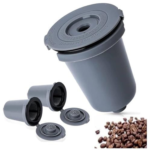 Filtre à café réutilisable compatible avec Cuisinart Dgb-1 Ss-rfc Cafetière universelle compatible avec cafetière à service unique, gris pour la maison et le bureau, cafetière rechargeable sans BPA
