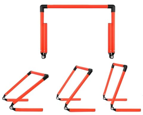 Speed Hürden Für Training Agility 3 STÜCKE/4 STÜCKE Einstellbare Geschwindigkeitstrainingshürden Beweglichkeitssprunggeschwindigkeits-Fitnessgeräte for Sportler Fußball Basketball Leichtathletik(4PCS)