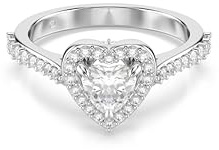 Swarovski Una Angelic Kollektion Motiv-Ring, Gemischte Schliffe, Herz, Weiß, Rhodiniert