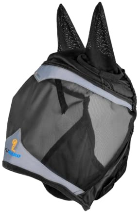 Shires FlyGuard Pro Fine Mesh Horse Fly Mask - UV Protection - Multiple Sizes Jet/Full/Ears
