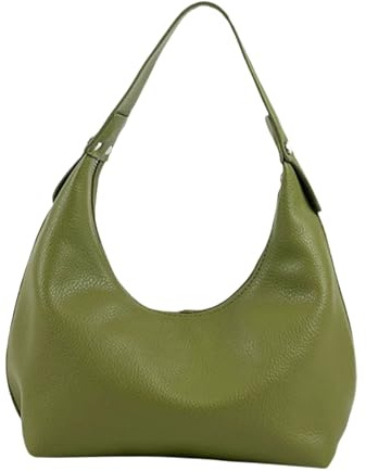 Generico Elegante borsa giapponese con spalla a luna per un uso quotidiano casual e alla design minimalista qualità durevole (Green 22cmX8cmX15cm)
