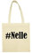 Reifen-Markt Tasche #Nelle Größe 38x42 Farbe Natur Druck Schwarz
